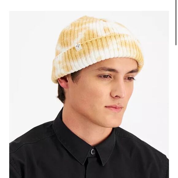 Sun + Stone Other - Sun + Stone Tan and White Ribbed Beanie